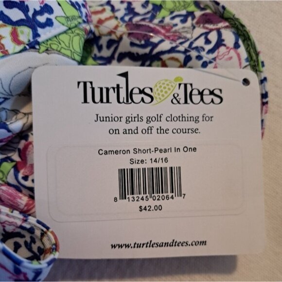 Turtles & Tees girls size XL Cameron Shorts Pearl in One print, NWT - Picture 5 of 5
